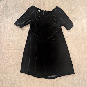 Johnny Was Black Mini Velvet Dress